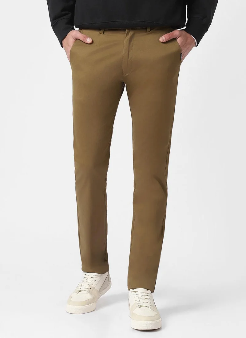 Urbano Fashion  Urbano Fashion Men's Khaki Cotton Slim Fit Casual Chinos Trousers Stretch for Men | Best Price UAE